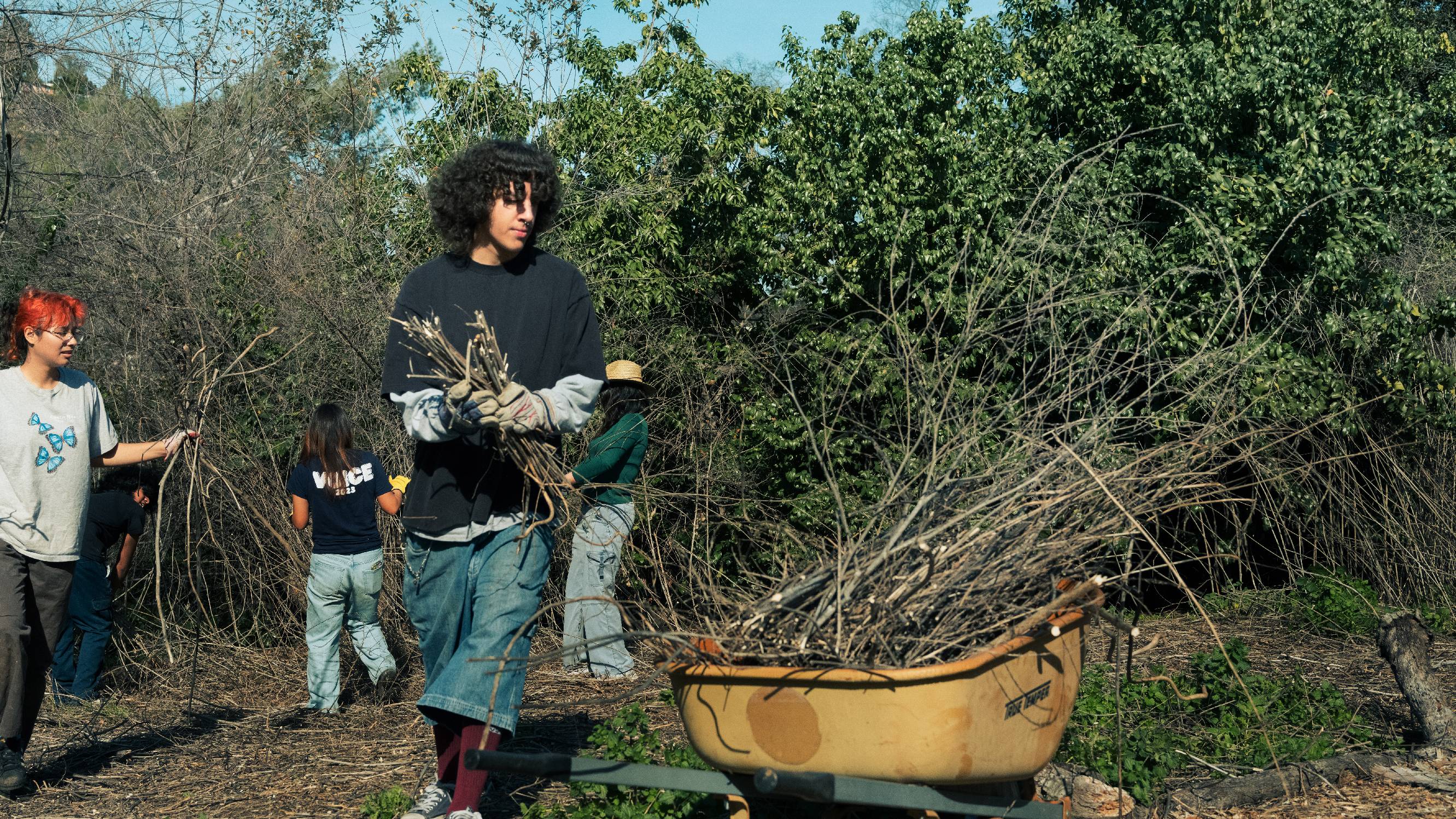 Volunteers for habitat restoration. Photo: Mike Fernandez